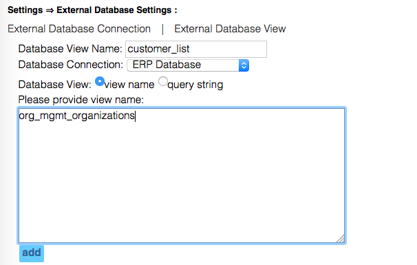 database view
